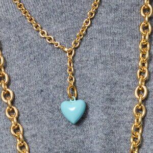 Roxanne Assoulin The Mini Puffy Heart Charm Necklace Cloud